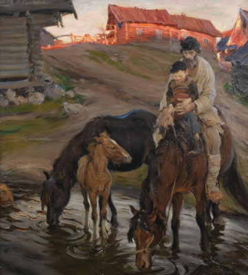 Alexander Victor Moravov : 'At the watering place'