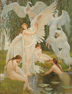 Walter Crane : The Swan Maidens