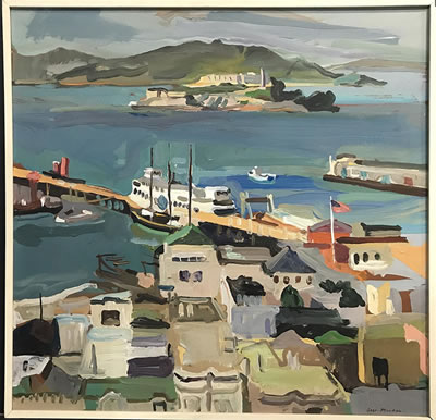 Geer Morton : 'North Beach Toward Alcatraz,' 1985