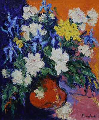 Martha De Vries : Still Life with Flowers