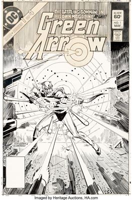 Trevor Von Eeden : Green Arrow #1 Cover Original Art (DC, 1983)