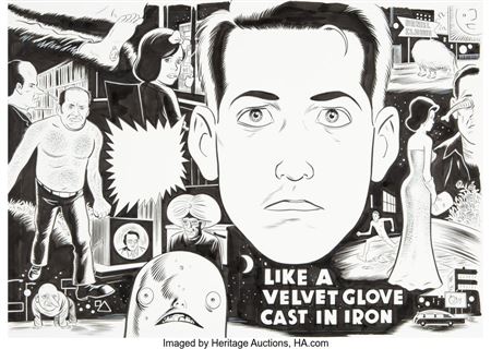 Daniel Clowes : Like a Velvet Glove Cast in Iron Japanese Release Wraparound Cover Original Art (Presspop Inc., 2005)