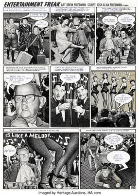 Drew Friedman : National Lampoon Magazine #5/1986 Complete 1-Page Story 'Entertainment Freak' Original Art (National Lampoon, Inc., 1986)