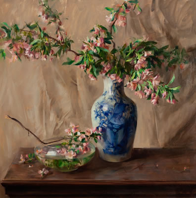 Quang Ho : Double-Blossom Crab Apple Flowers, 1995