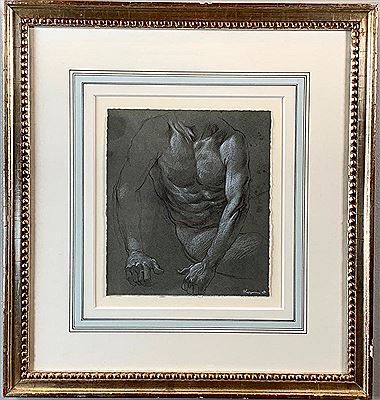 George Kozmon : Seated Male Nude, Torso