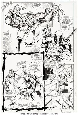 Joe Madureira : Deadpool #1 Story Page 12 Original Art (Marvel, 1993)