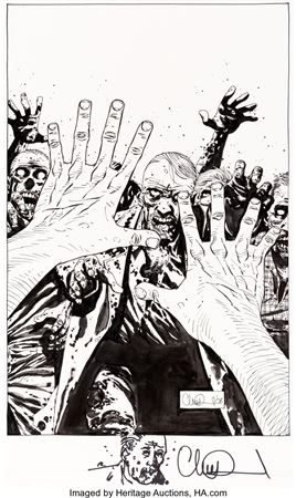 Charlie Adlard : The Walking Dead #51 Cover Original Art (Image, 2008)