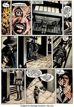 Ilda David : V for Vendetta #1 Page 27 Color Production Art (DC Comics, 1988)