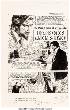 Jesse Santos : Jesse Santos The Occult Files of Doctor Spektor #5 2 Complete Stories Original Art Group of 25 (Gold Key, 1973)