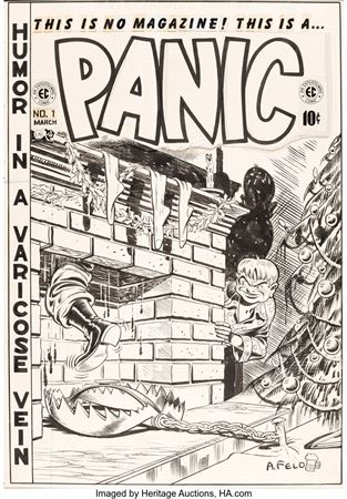 Al Feldstein : Panic #1 Cover Original Art (EC, 1954)