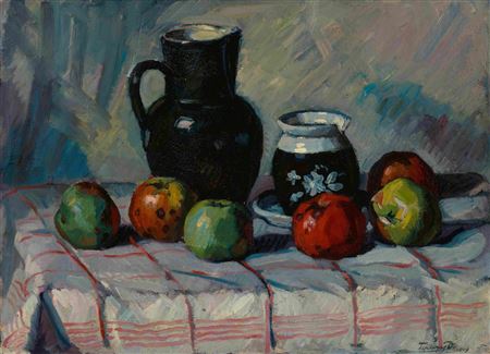 Dezso Tipary : Still-Life with Apples, 1919