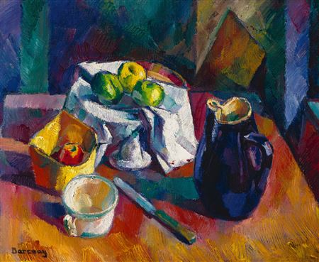 Jeno Barcsay : Still-Life with Apples, 1927