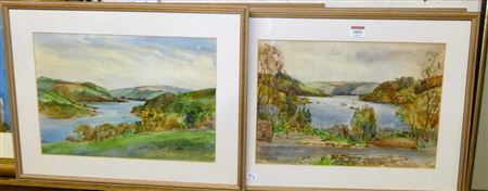 Sidney James Beer : Four various river landscape