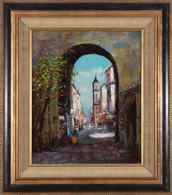 Nestor Hippoyle Fruge : 'View Through Archway'