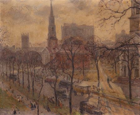 Frederick Lester Sexton : The Three Churches on the New Haven Green