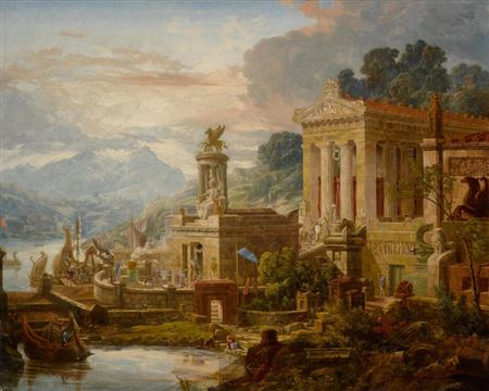 Joseph Michael Gandy : The landing place to a Temple of Victory through the Gate of Minerva