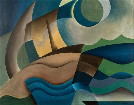 Nicolas Diulgheroff : Paesaggio marino, 1933-1935