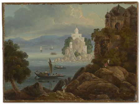 Charles D'Oyly : The rock at Jahangira on the Ganges