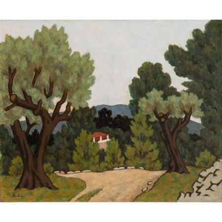 Georges Ascher : LANDSCAPE FROM THE SOUTH OF FRANCE