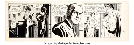 Leonard Starr : Leonard Starr On Stage Daily Comic Strip Original Art dated 11-20-57 (Chicago Tribune Syndicate, 1957)