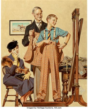 Joseph Christian Leyendecker : First Long Suit, The Saturday Evening Post cover