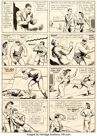 Jack Burnley : Jack Burnley (as Joe Shuster)) Action Comics #28 Story Page 4 Original Art (DC, 1940).