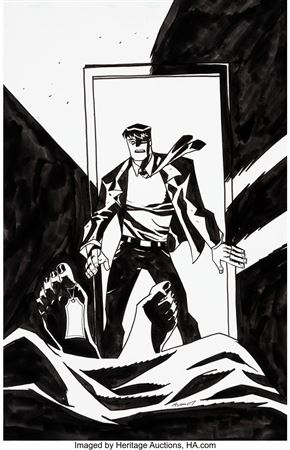 Michael Oeming : Michael Avon Oeming Powers V2#28 Cover Original Art (Marvel 2008)