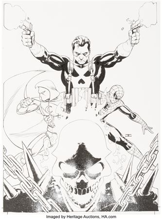 John Cassaday : Shadowland #3 Cover Original Art (Marvel, 2010)