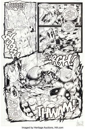 Ian Churchill : Deadpool #4 Story Page 11 Original Art (Marvel, 1994)