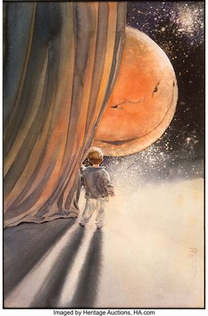 Jon Muth : Moonshadow #1 Cover Painting Original Art (DC/Vertigo, 1994)