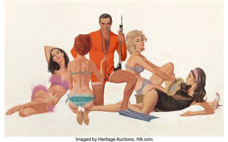 Robert McGinnis : James Bond: Thunderball, movie poster illustration