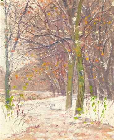 Nandor Katona : Snowy Trees (Winter), c. 1910