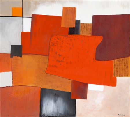 Lajos Kassak : Composition #7, 1958