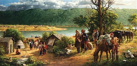 Robert Griffing : Post and King Beaver at Fort Duquesne