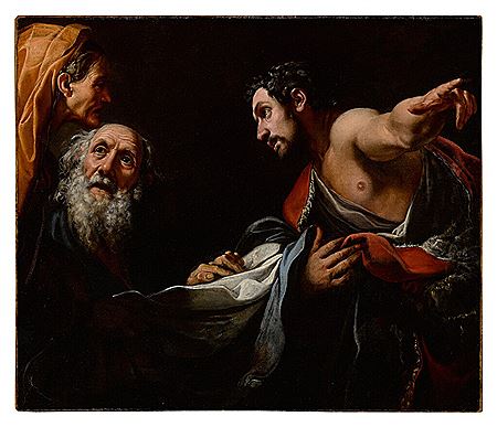 Alessandro Tiarini : Joseph's bloodied clothes shown to Rachel and Jacob