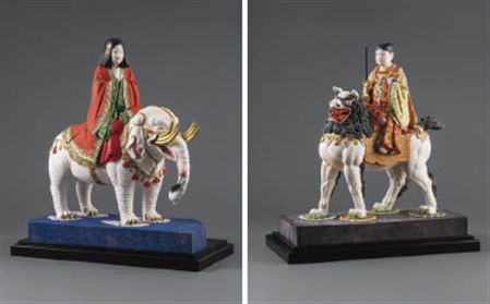 Fuzan Hirano : Chigo Monju; Chigo Fugen (set of 2)