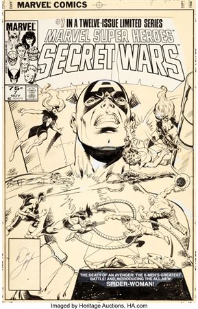 Bob Layton : Bob Layton Marvel Super Heroes Secret Wars #7 Cover Original Art (Marvel, 1984)