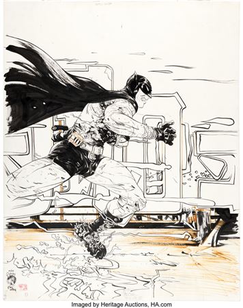 Paul Pope : Paul Pope Batman: Year 100 #1 Story Pages 1-4 Original Art Group of 4 (DC, 2006)