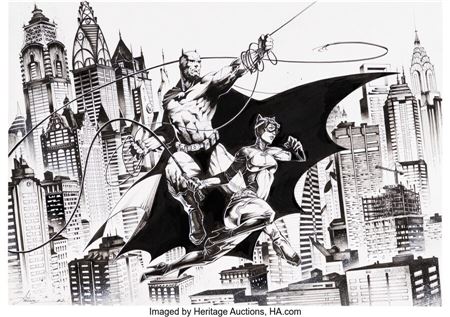 Anthony Jean : Jean Anthony Batman: Gotham City Chronicles Season 3 - Batman and Catwoman Role-Playing Game Illustration Original Art (DC/Monolith, 2022)