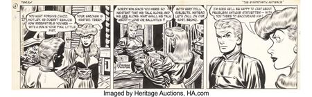 George Wunder : George Wunder Terry and the Pirates Daily Comic Strip Original Art dated 5-27-48 (News Syndicate Inc., 1948)