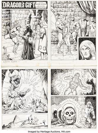 Alfredo Alcala : Alfredo Alcala Masters of the Universe: Dragon's Gift Story Pages Original Art (Mattel, 1983)