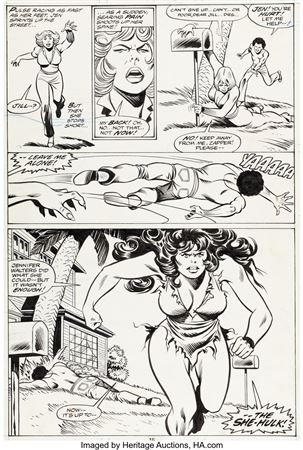 Mike Vosburg : Mike Vosburg and Chic Stone The Savage She-Hulk #2 Story Page 9 Original Art (Marvel, 1980)