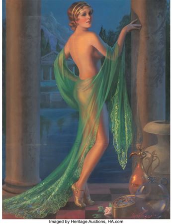 Gene Pressler : Woman with Sheer Shawl