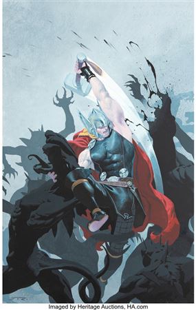 Esad Ribic : Esad Ribic Thor: God of Thunder #3 Cover Original Art (Marvel, 2013)