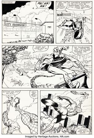 Daniel Spiegle : Dan Spiegle and Vince Colletta Spider-Man and His Amazing Friends #1 Story Page 18 Original Art (Marvel, 1981)