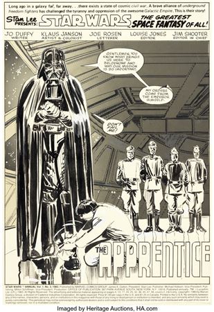 Klaus Janson : Klaus Janson Star Wars Annual #3 Splash Page 1 Original Art (Marvel, 1983)