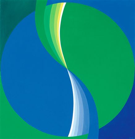 Janos Fajo : Blue and Green II., c. 1969