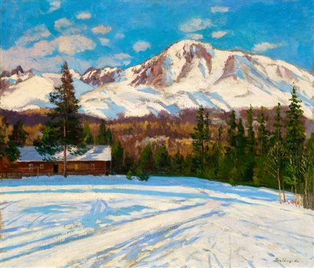 Lajos Szlanyi : Tátra (Winter Sunny Mountains), c. 1920