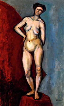 Desiderius Orban : Female Nude, Anna Lesznai (Little Female Nude), 1910