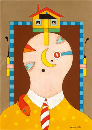 Istvan Ef Zambo : Icon with Crescent Moon and Hammer, 2011